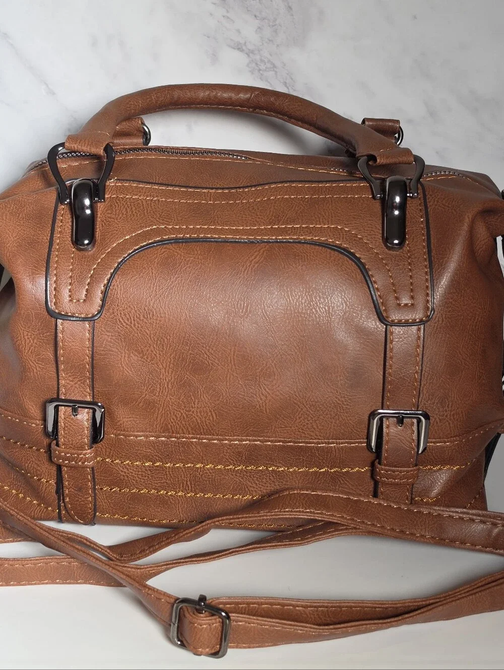 Classic Brown Men’s Satchel Bag - Unbranded